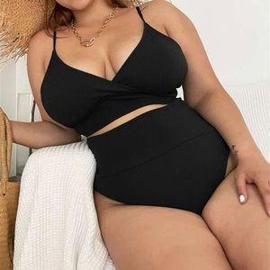 ✨Plus Ribbed Bikini 2 Piece Bathing Suit✨